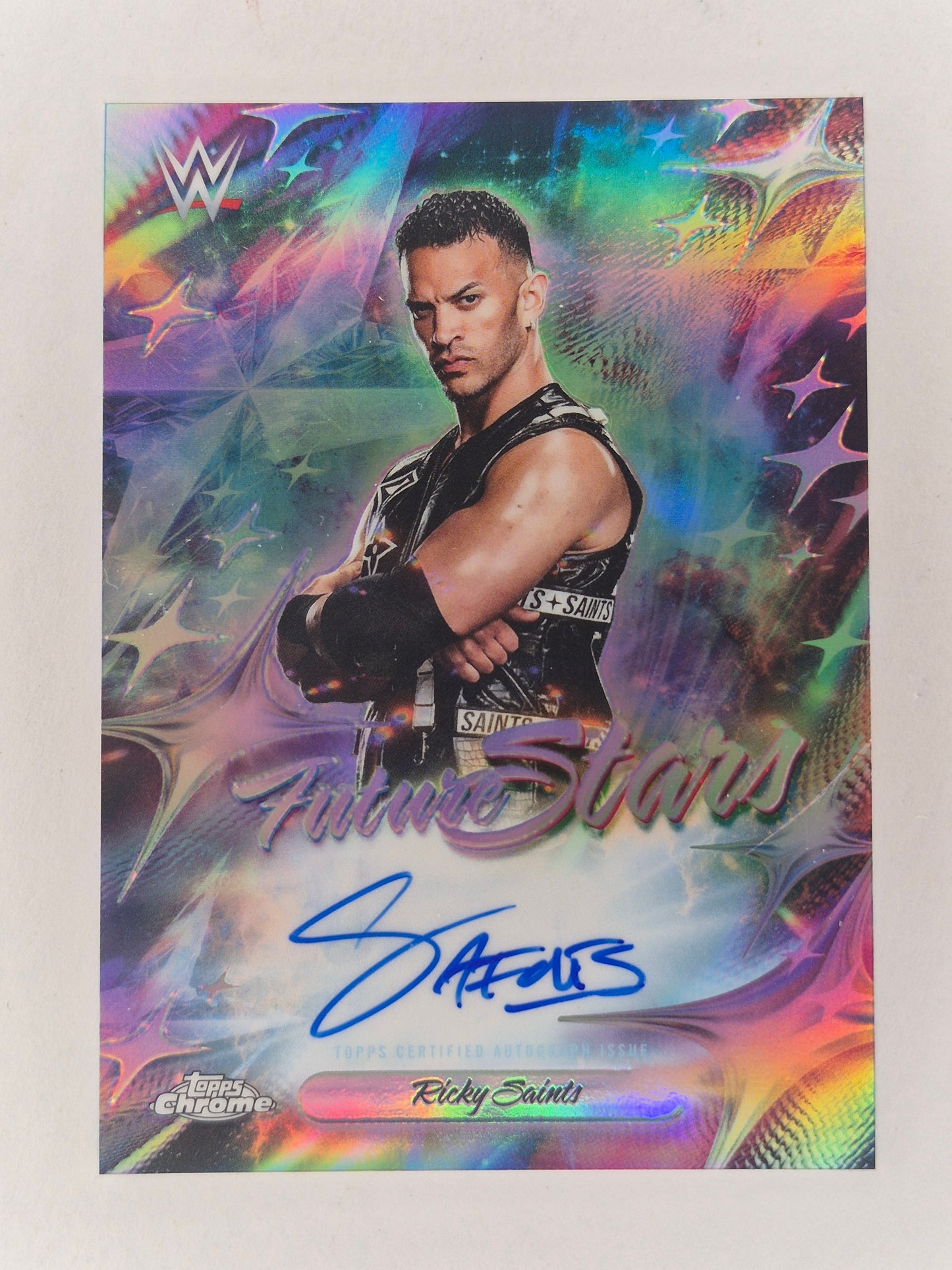 2026 Topps Chrome WWE FSA-RIC FUTURE STARS On Card Auto RICKY SAINTS