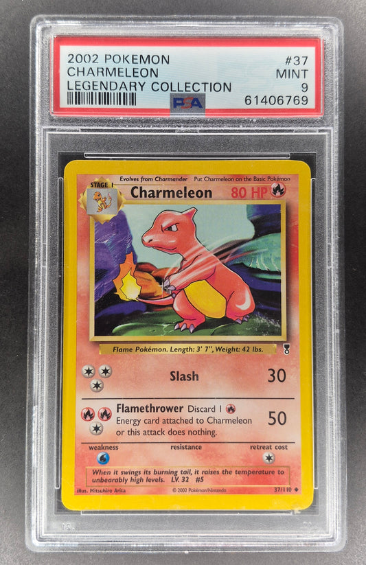 PSA 9 CHARMELEON 2002 POKEMON LEGENDARY COLLECTION #37 MINT