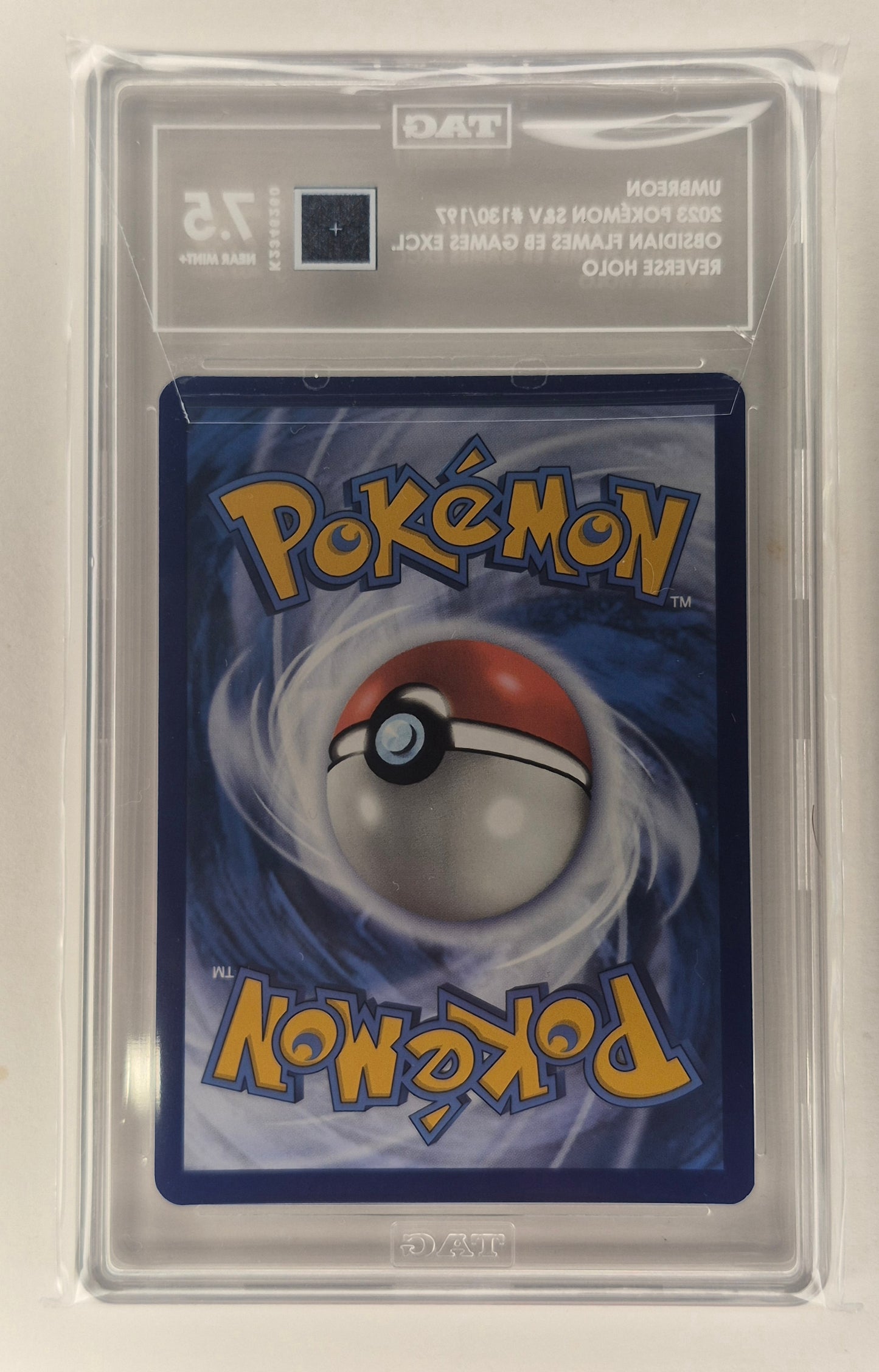 Umbreon 130/197 Reverse Holo EB Games Promo Pokemon  Obsidian Flames TAG 7.5 NM
