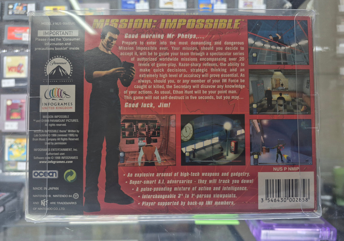 1998 Nintendo N64 Mission Impossible (EUR PAL) Complete in Box Cart Like New