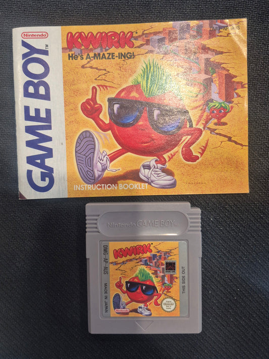 Nintendo Gameboy KWIRK Cart,Tested in VGC with Instructions & Case AUS PAL
