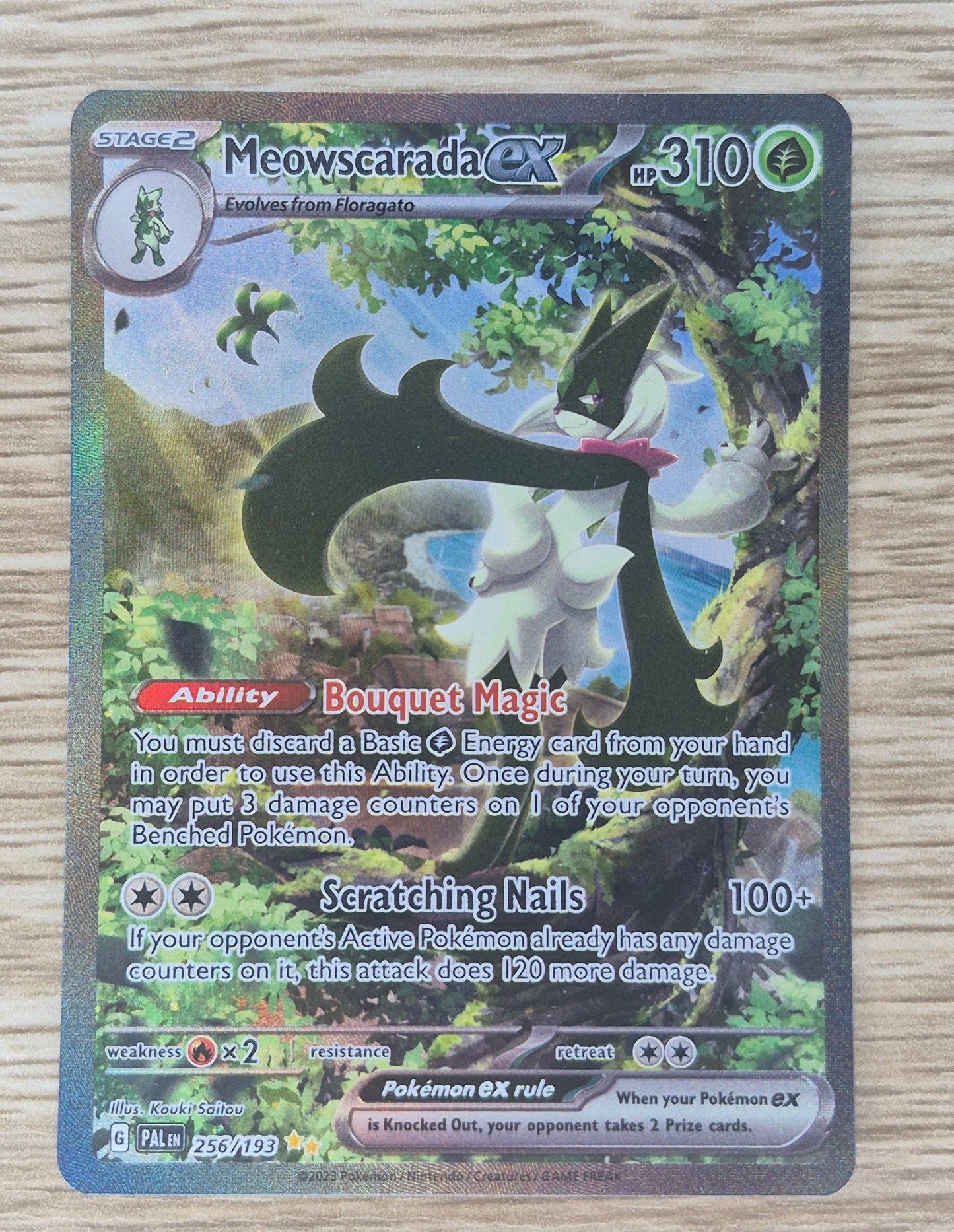 Meowscarada ex 256/193 PAL en Special Illustration Rare SIR Pokemon Card