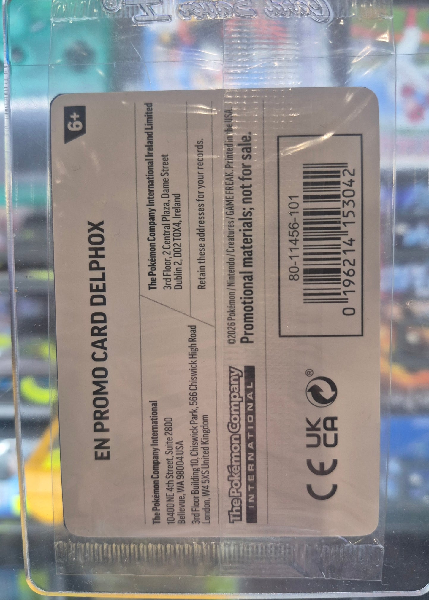 2026 Pokémon Chaos Rising Delphox Sealed Promo 013/086