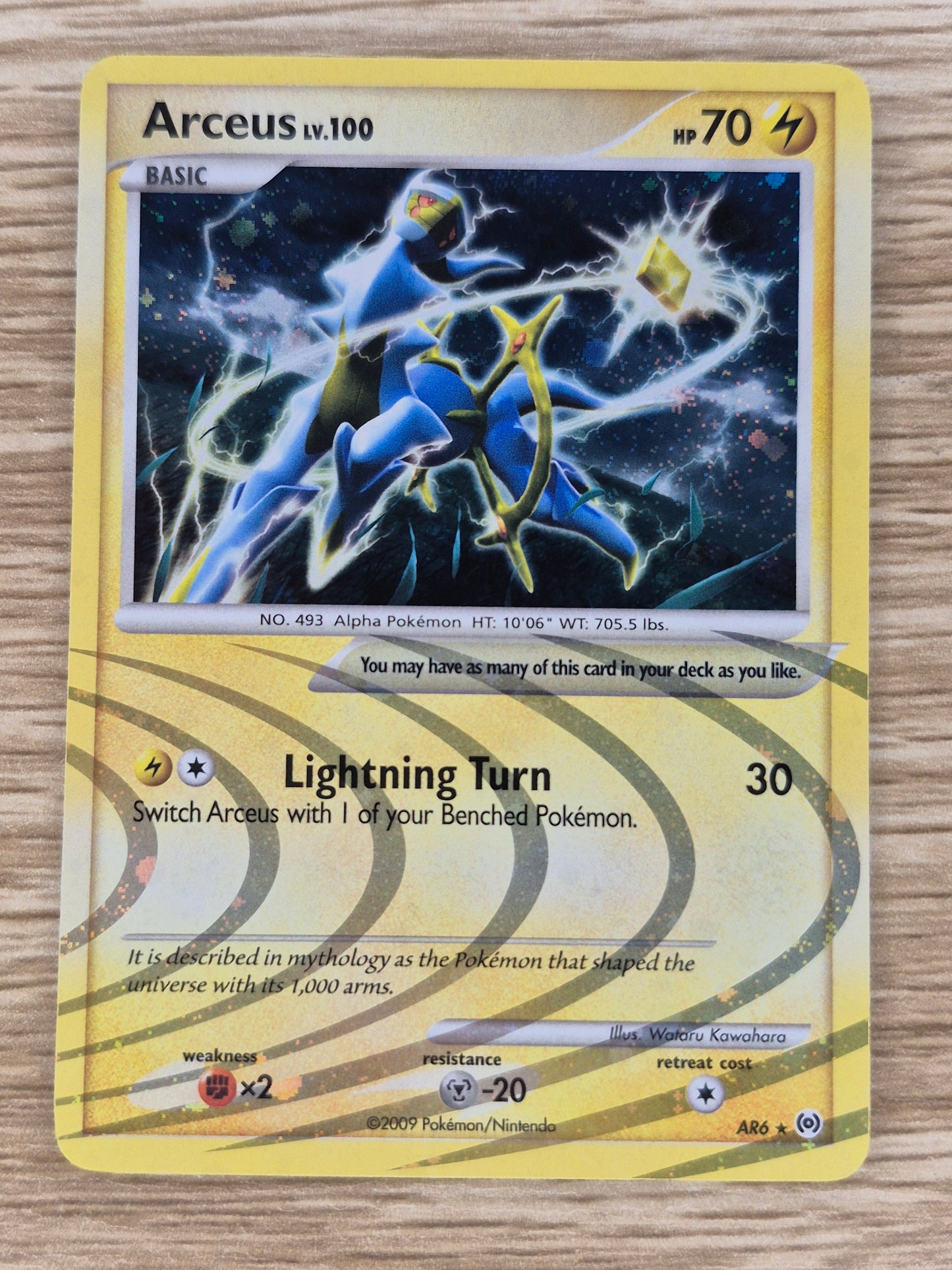Pokemon TCG COMPLETE - LP LV100 Arceus AR Set 1-9 - Holo Ripple Foil