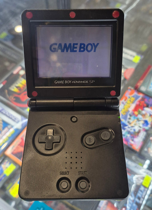 2002 Nintendo Gameboy Advance SP AGS-001 Black/Red in Good Condition minor Screen issue