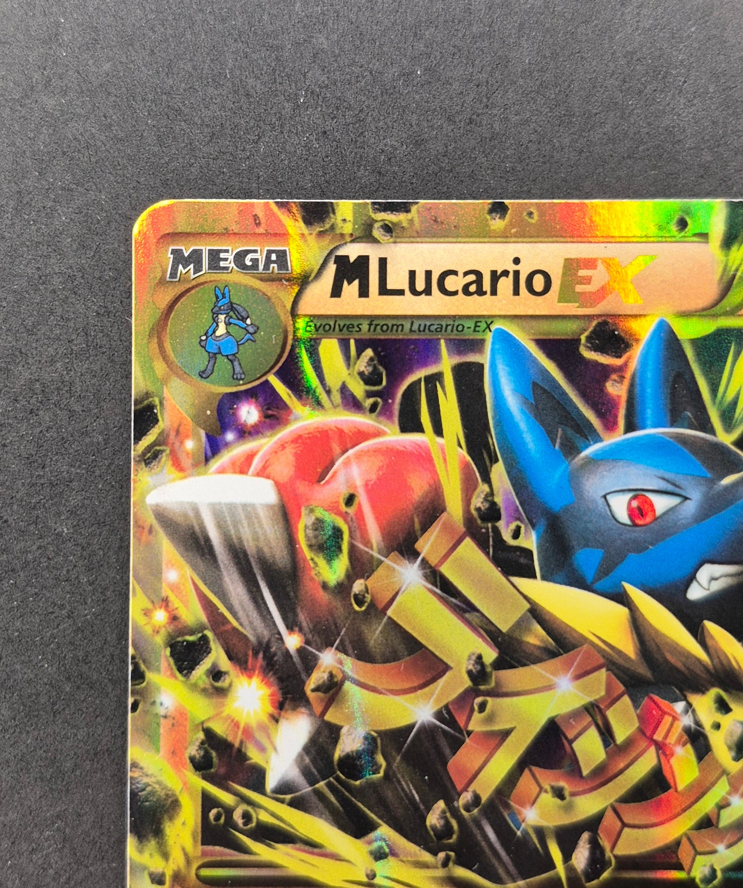 2016 Pokemon M Lucario EX (Secret) 113/111 XY - Furious Fists Holo LP