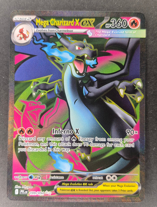 Mega Charizard X EX 109/094 Full Art Ultra Rare Phantasmal Flames - Pokemon TCG
