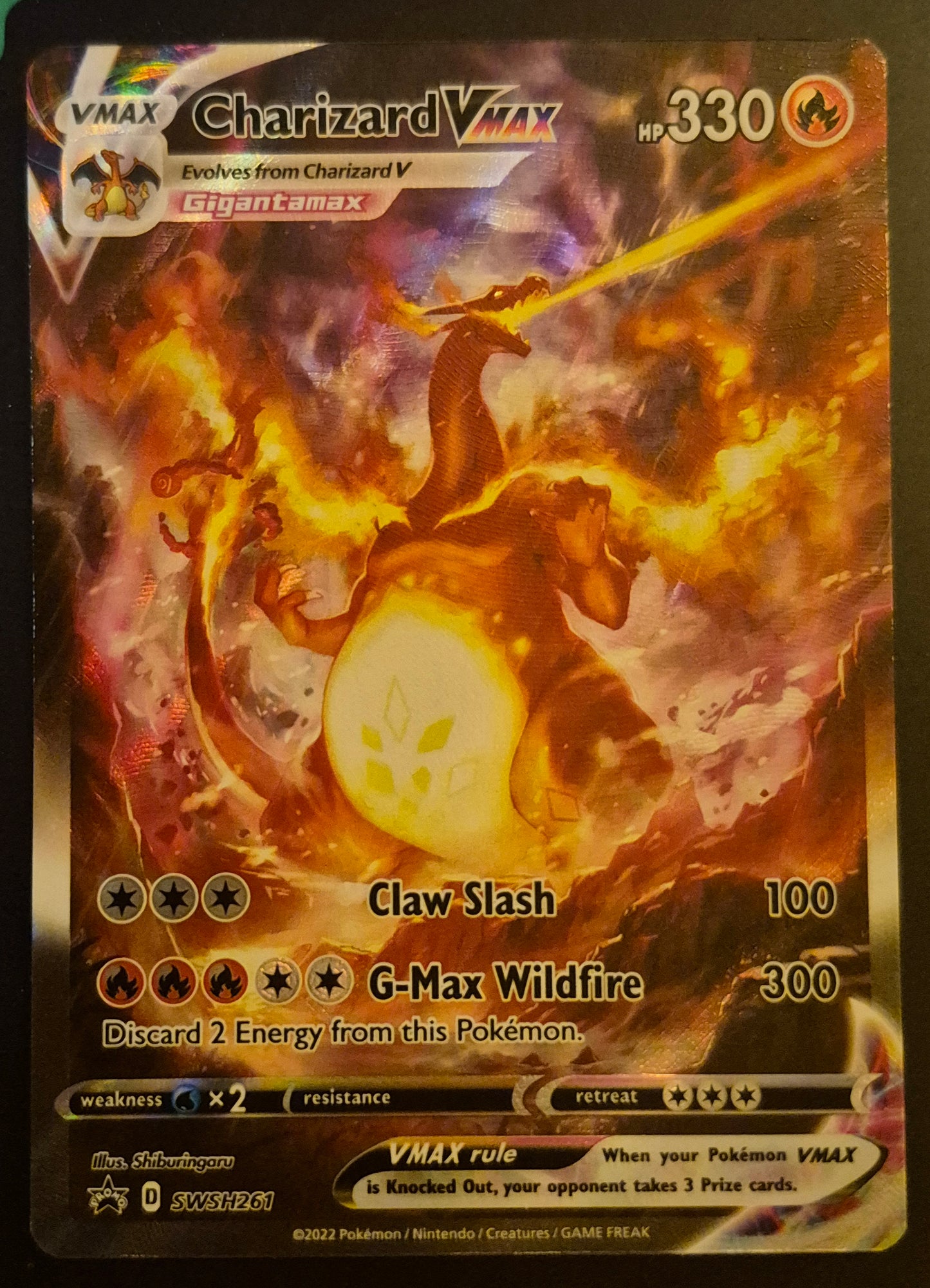 2022 Pokemon Black Star Promo SWSH261 Charizard Vmax Full Art