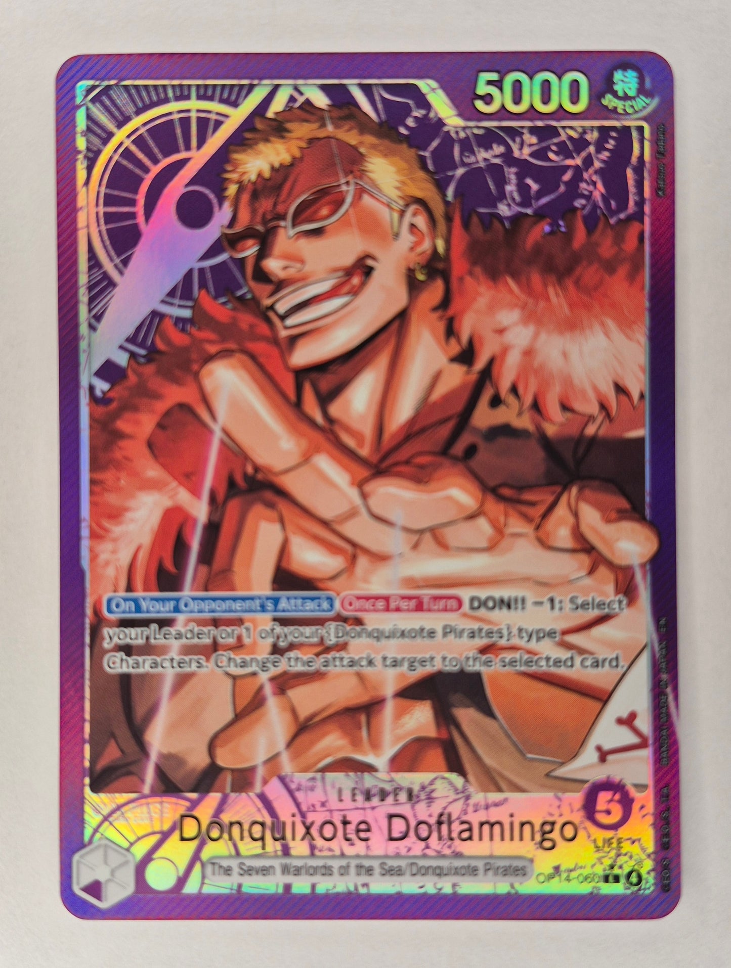 Op14-060 - Donquixote Doflamingo Leader Alt Art One Piece Card English NM