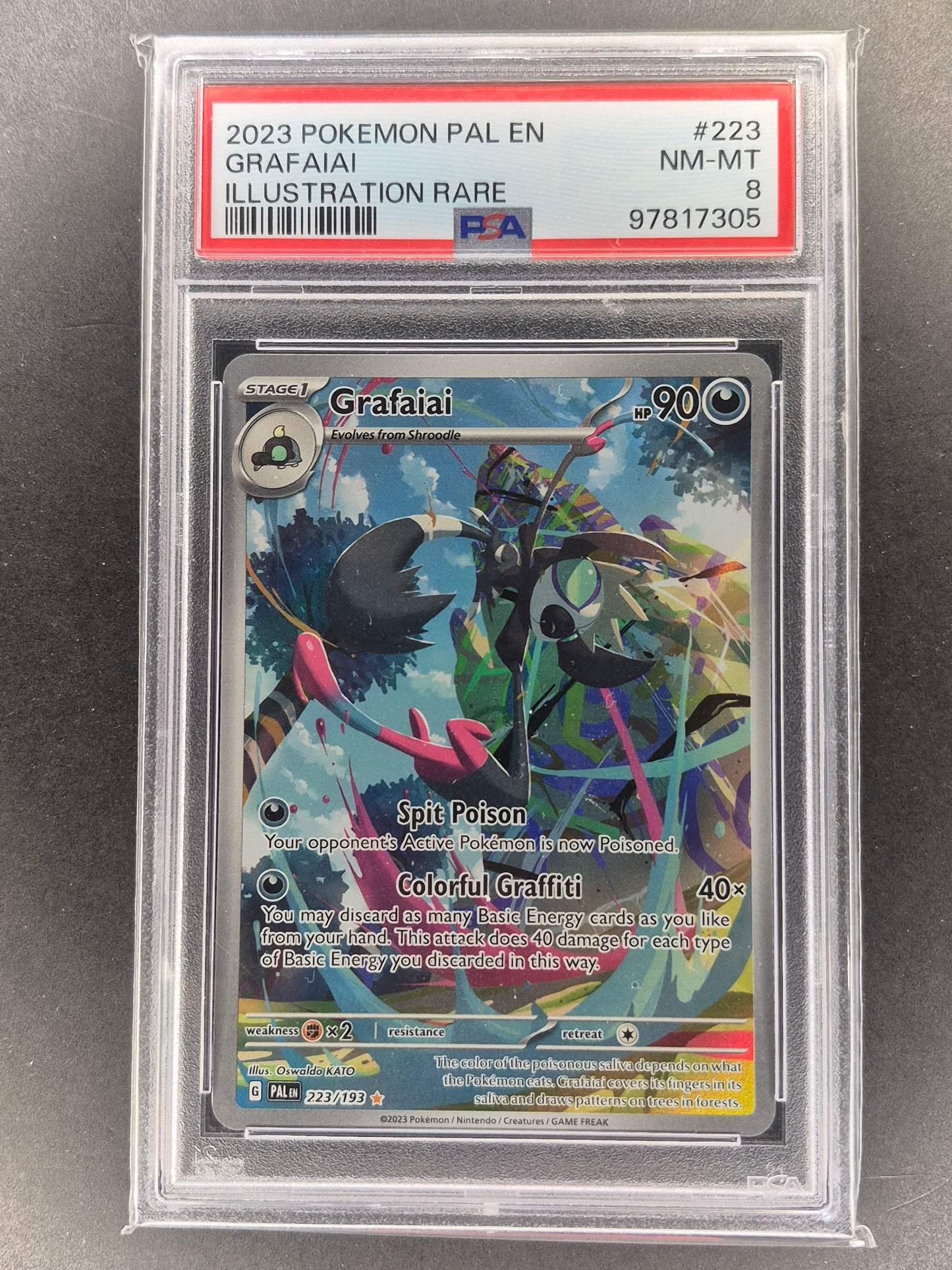 Pokémon Grafaiai Scarlet & Violet - Paldea Evolved 223/193 Holo PSA 8
