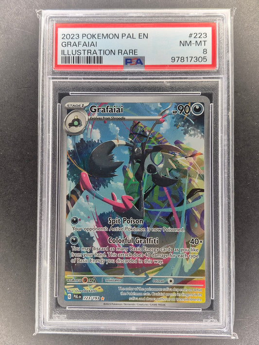 Pokémon Grafaiai Scarlet & Violet - Paldea Evolved 223/193 Holo PSA 8