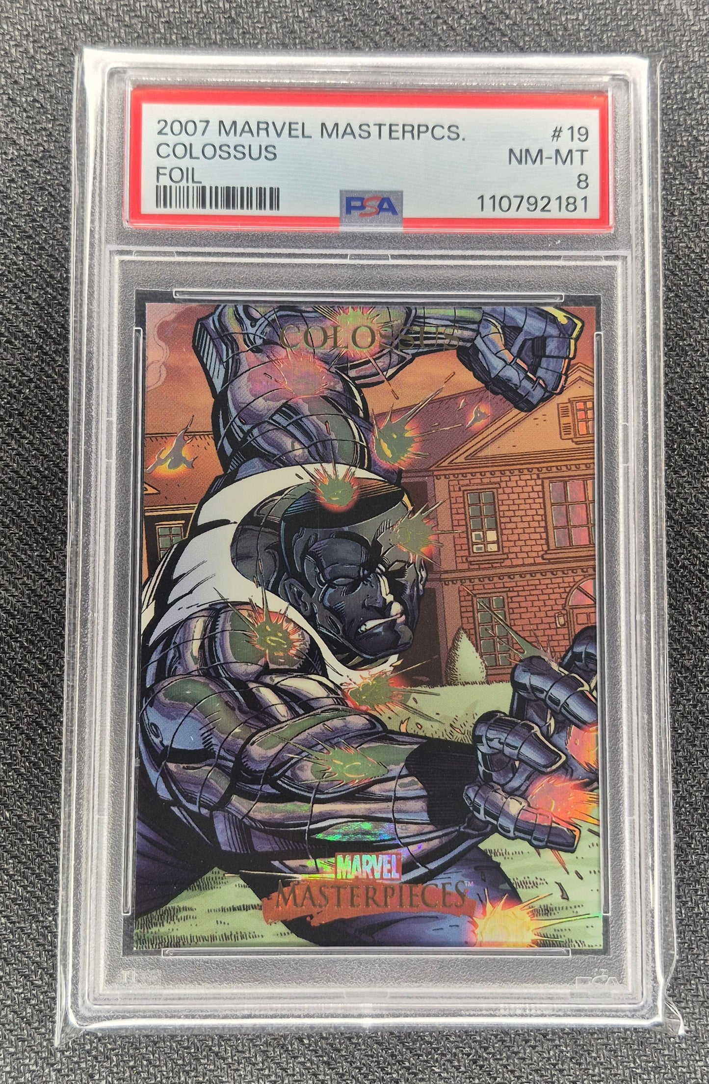 2007 Marvel Masterpieces #19 Colossus  Foil PSA 8  NR-MT