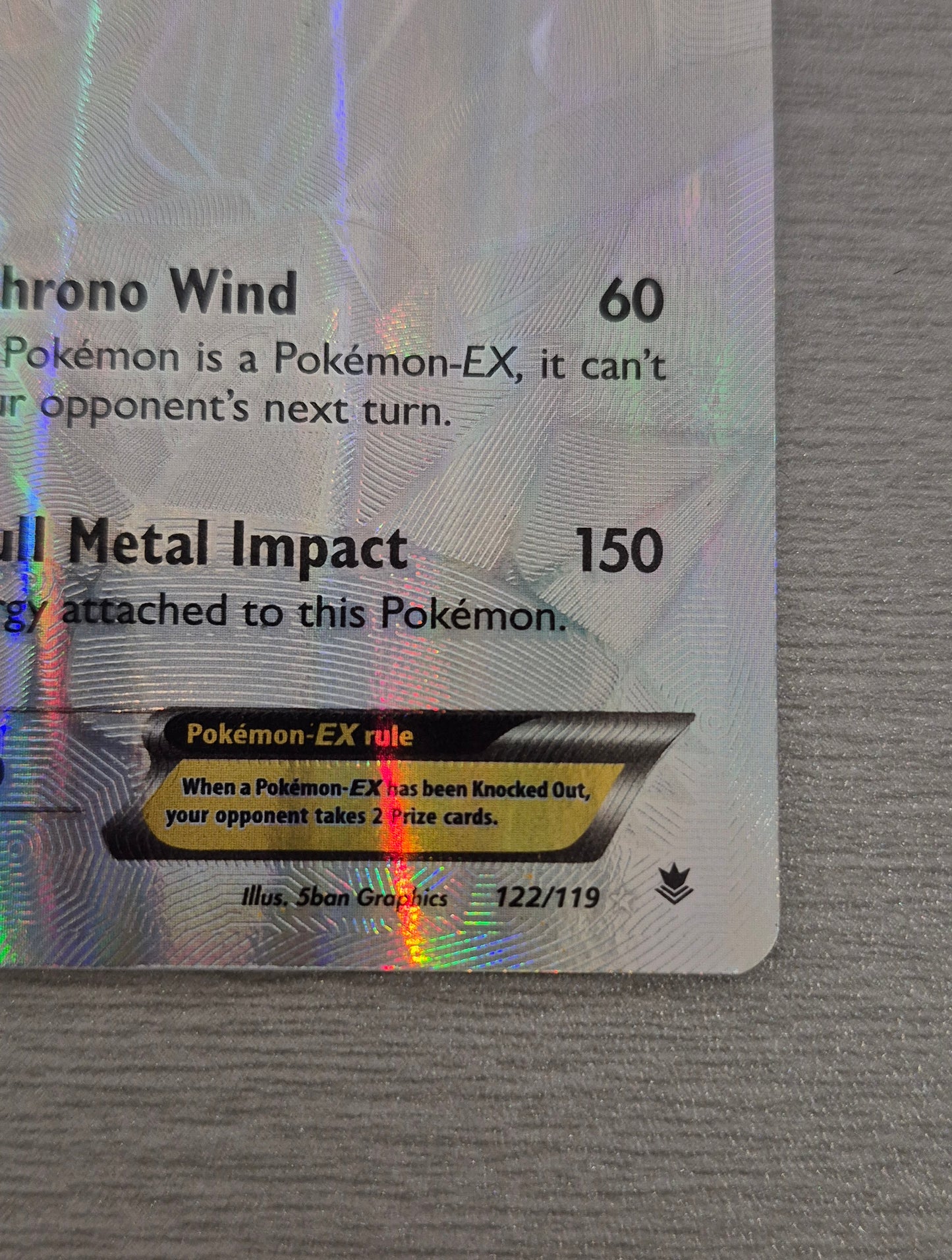 Pokemon Dialga EX 122/119 Phantom Forces Silver Secret Rare Holo LP