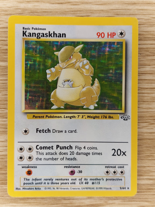 Pokemon 1999 Kangaskhan Jungle Holo Rare 5/64 LP #1