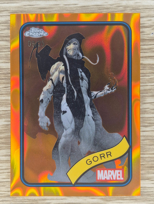 2025 Topps Chrome Marvel GORR Orange Lava Refractor 09/25 NR MT