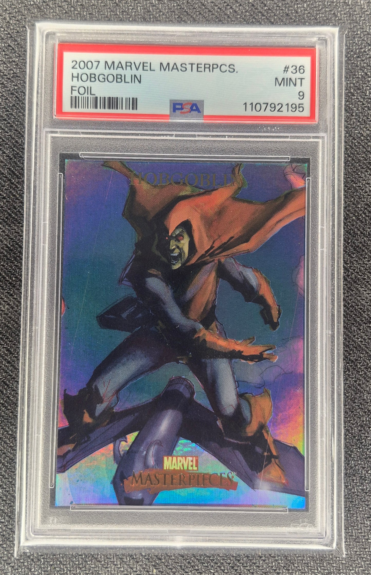 2007 Marvel Masterpieces #36 Hobgoblin Foil PSA 9