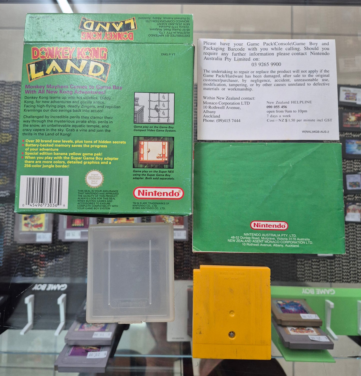 Donkey Kong Land Nintendo Gameboy Game Boxed, New Save Battery(no insert)
