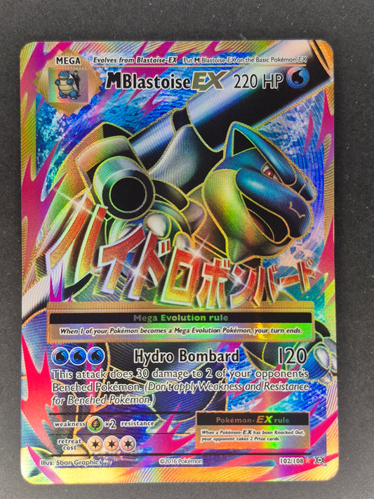 Rare! Mega Blastoise Ex 102/108 XY Evolutions Full Art Pokemon Card LP