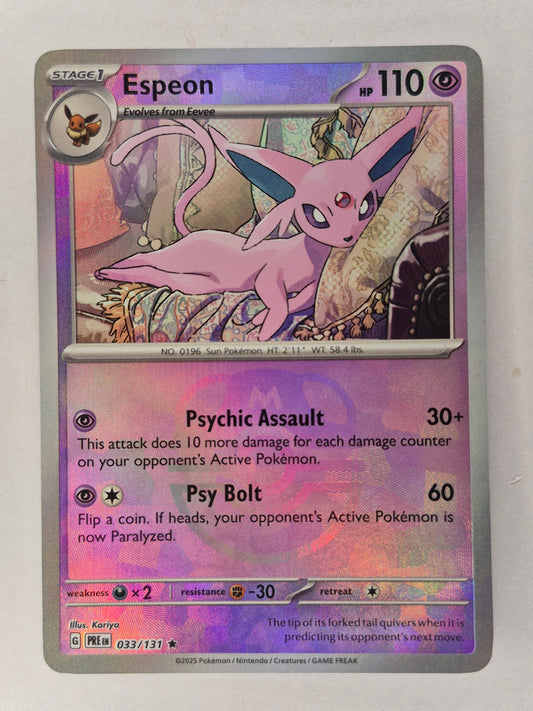 Espeon  033/131 (Masterball) Prismatic Evolutions NM