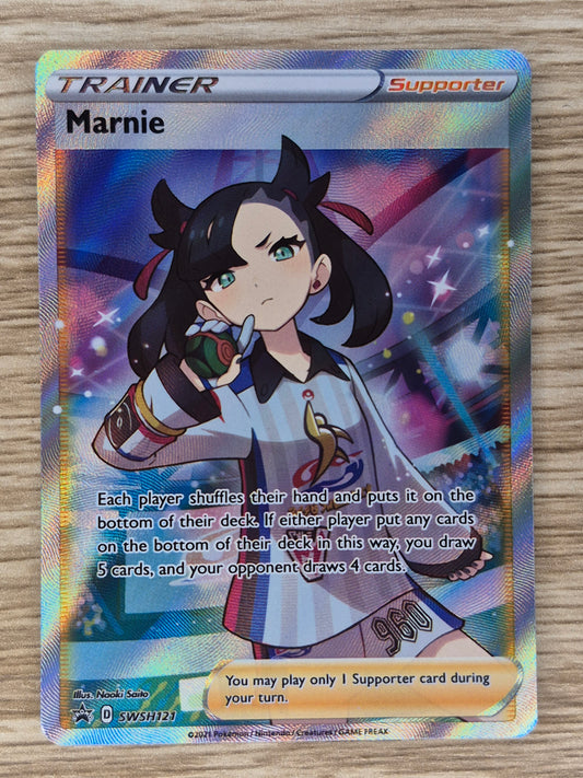 Marnie Full Art SWSH121 Black Star Promo - Premium Tournament -
