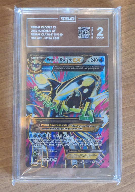 2015 Pokemon XY Primal Clash Primal Kyogre EX 149/160 Full Art Ultra Rare TAG 2