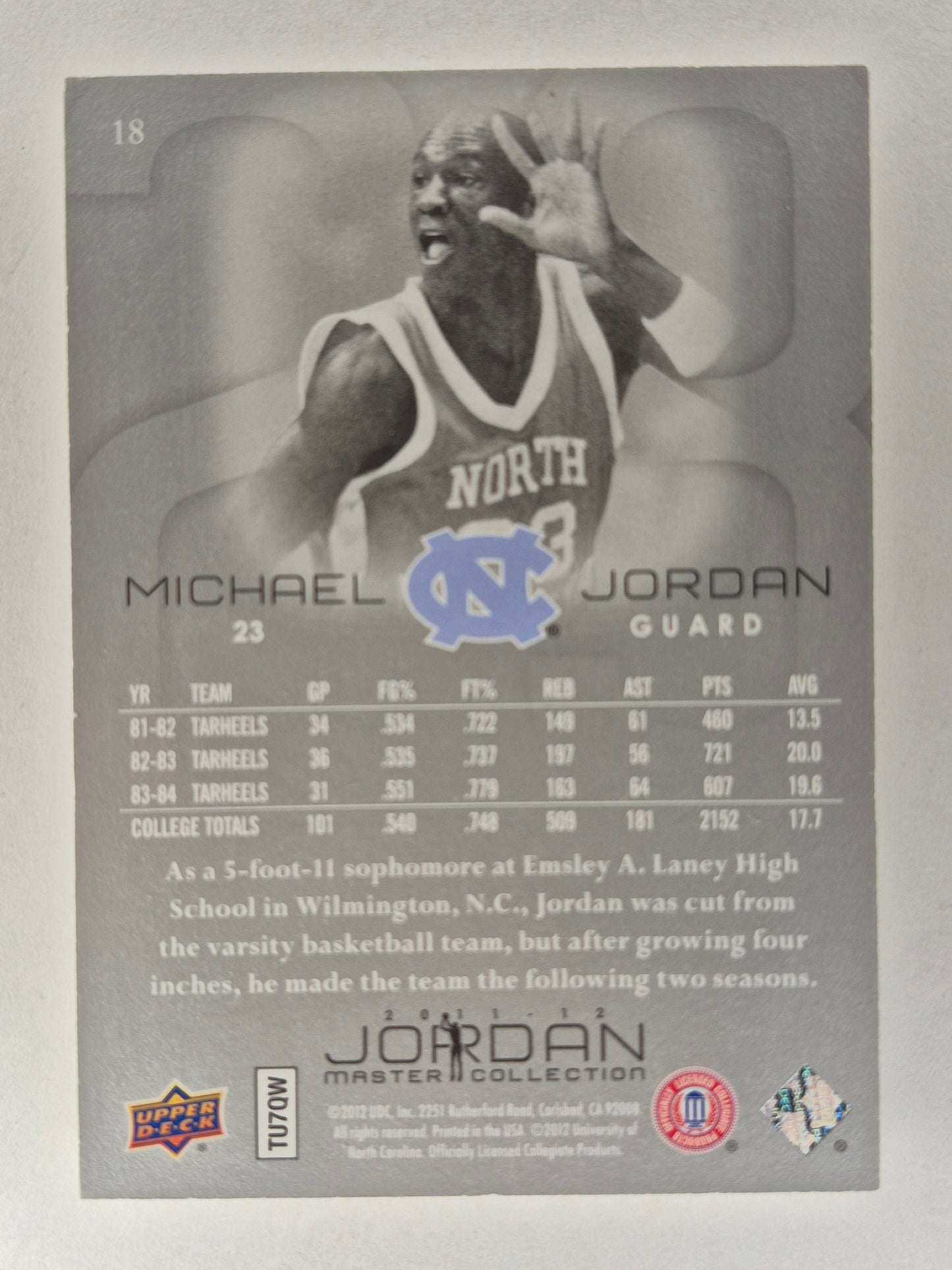 2012 Upper Deck #18 Jordan Master Collection 219/250 Michael Jordan