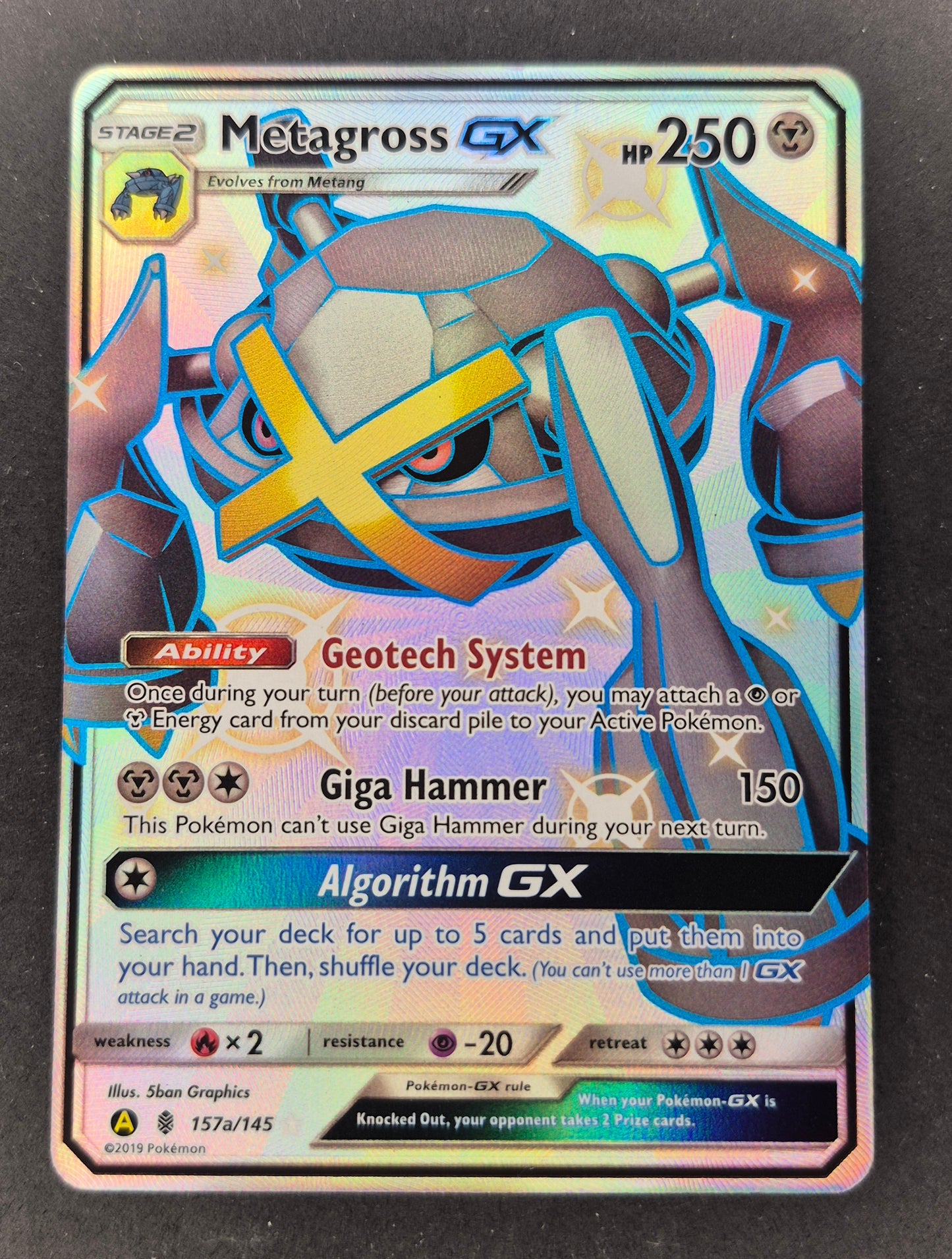 Pokemon Metagross GX 157a/145 Hidden Fates Ultra Ball Coll. Full Art Promo NM