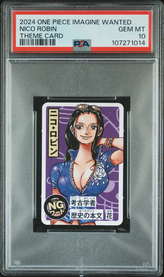 2024 One Piece Imagine Wanted Nico Robin Theme Card PSA 10